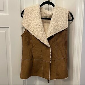 Cremieux Faux Suede and Sherpa Vest